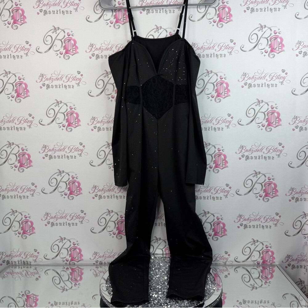 Zich jumper one piece pants suit sparkles Sparkly Jumpsuit with corset Detail